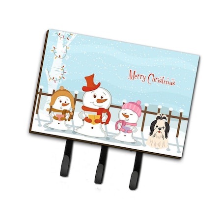 Carolines Treasures Merry Christmas Carolers Shih Tzu Black and White Leash or Key Holder BB2419TH68